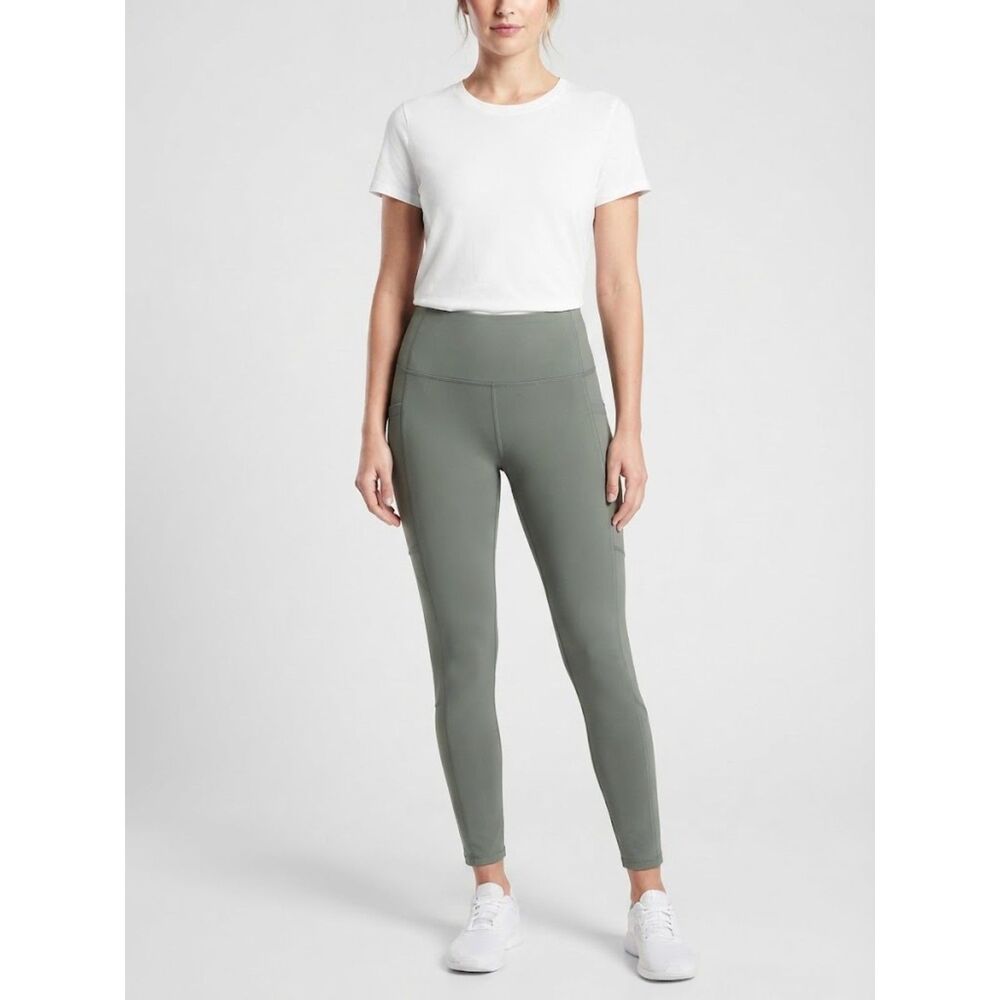 Danskin Contour High Waist Leggings Pants Side Pockets Medium